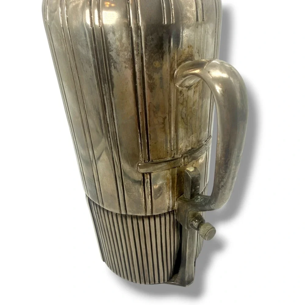 Vintage Silver Plated Tuxedo Butler Wine Bottle Holder Pourer Barware